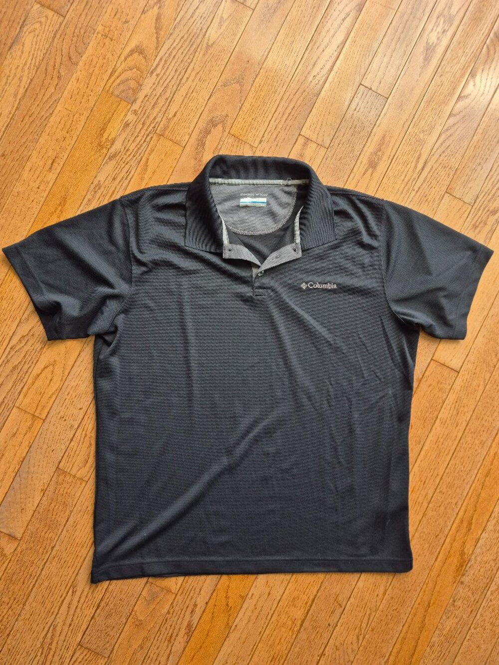Columbia Omni Wick Polo Shirt Men's size Large Black